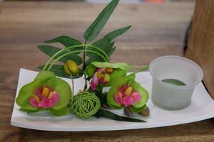 Tea light and flowers