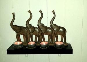 Tea light and elephants